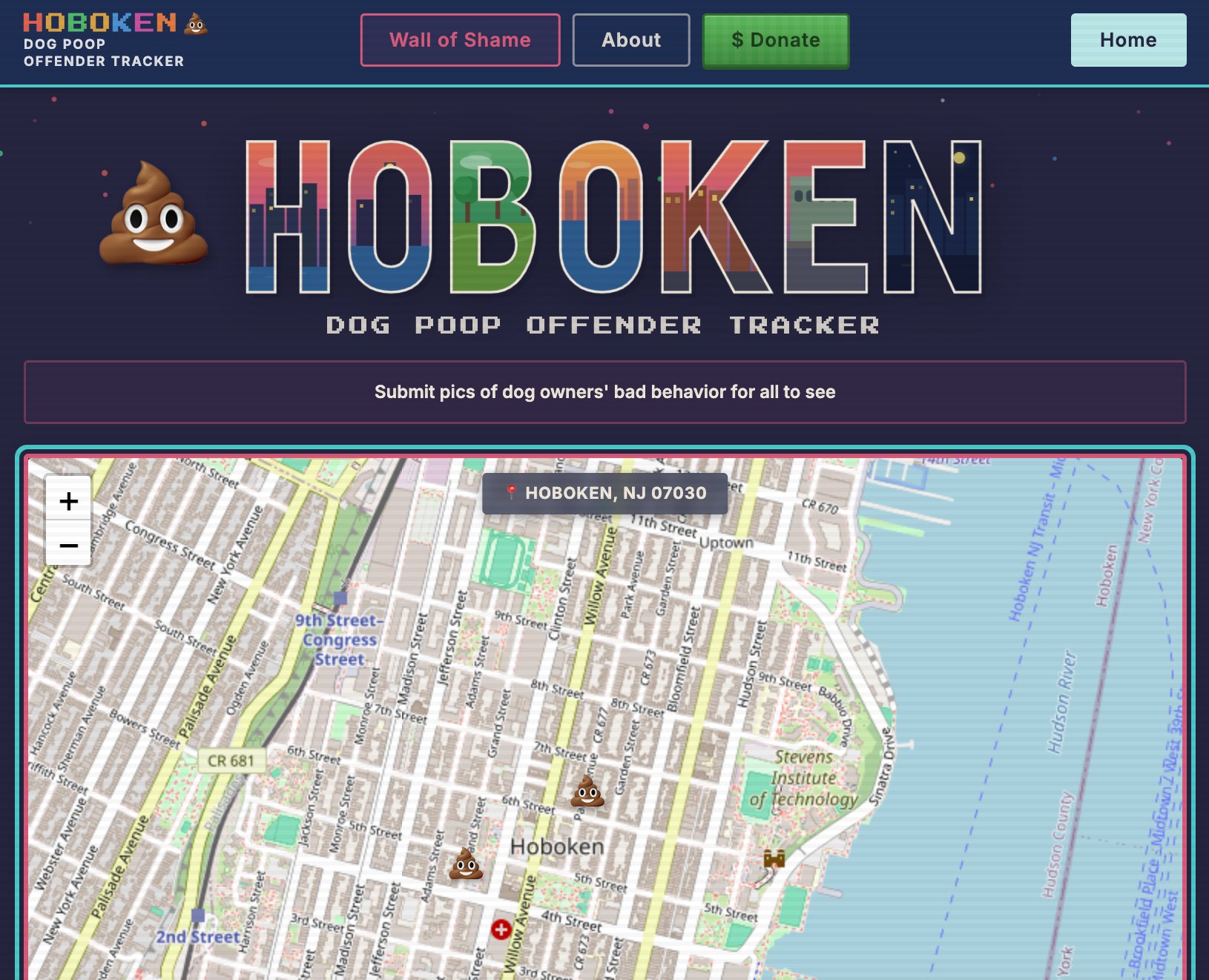 Hoboken Dog Poop Offender Tracker